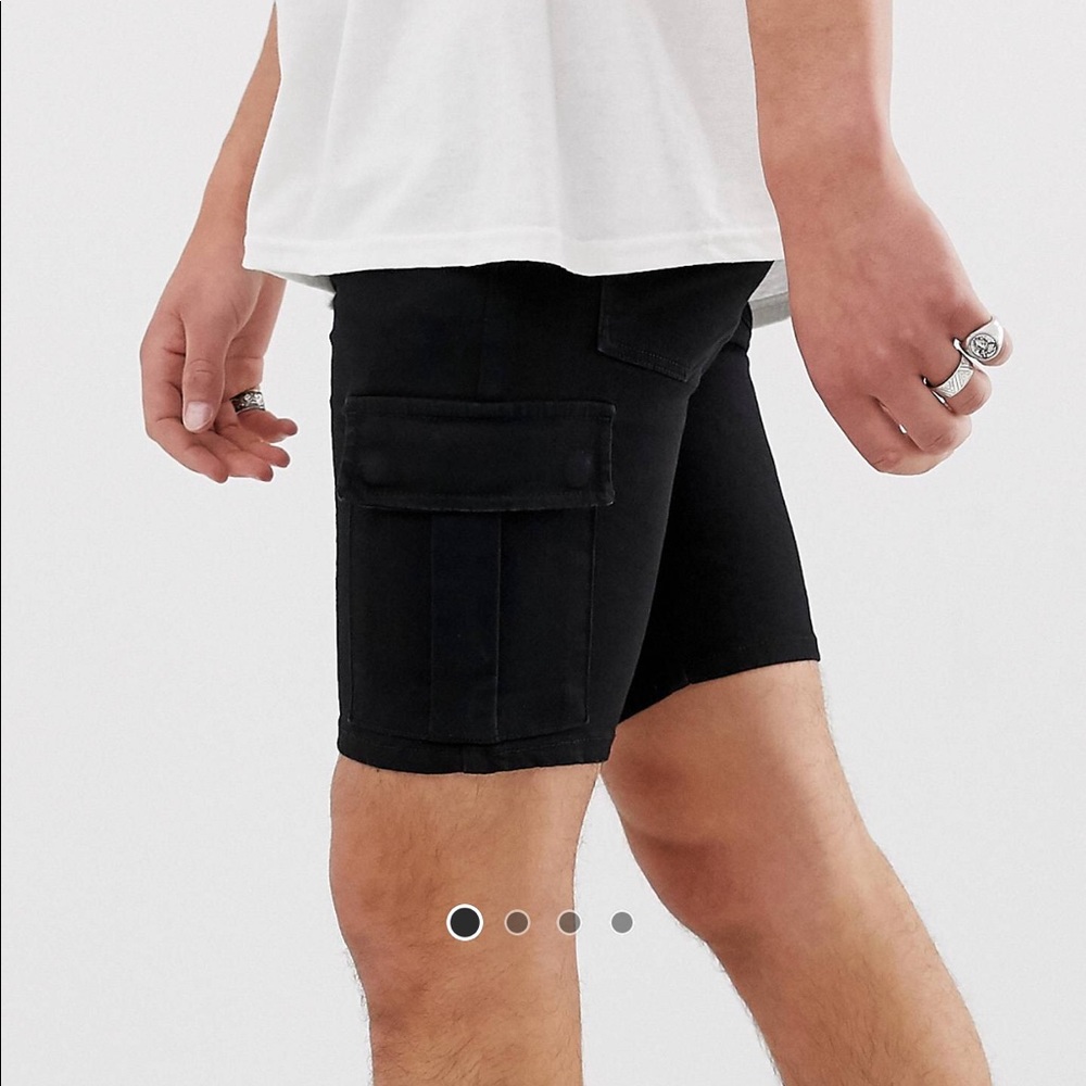 Men’s jean shorts in black